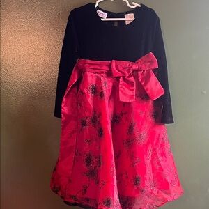 Elegant Black and Red Kids Formal Dress